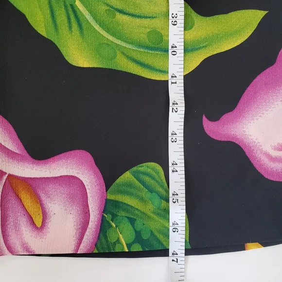 NWT Sag Harbor Black tropical floral maxi Sundress length size 6 Petite - Picture 5 of 10